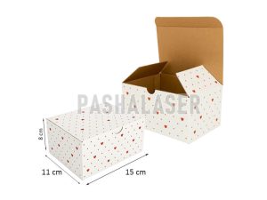 جعبه هدیه طرح قلب (15x8x11) کد 39128