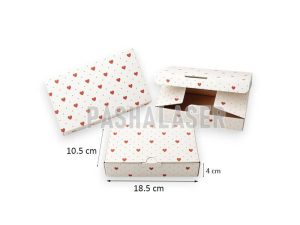 جعبه کادویی لمینتی طرح قلب (18.5x4x10.5)کد 39121