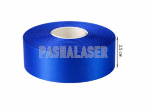 روبان ساتن آبی شالی روشن (2.5 سانتی) کد 49105