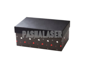 جعبه هدیه مشکی طرح قلب کد 39208