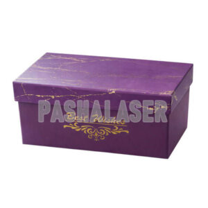 جعبه هدیه بنفش مرمری طلایی