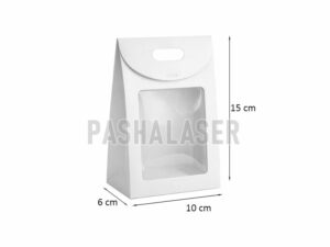 بگ گلاسه پنجره‌دار سفید کد 39295 (بسته ده عددی)