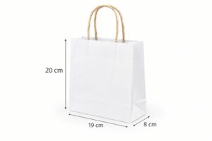 ساک دستی کاغذی  19×20 با گاست 8 و دستگیره کاغذی